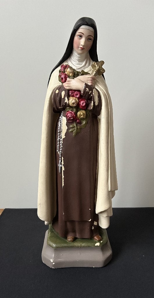 Belle statue : Thérésia van Lisieux - 41,50 cm - Plâtre, Antiquités & Art, Enlèvement ou Envoi
