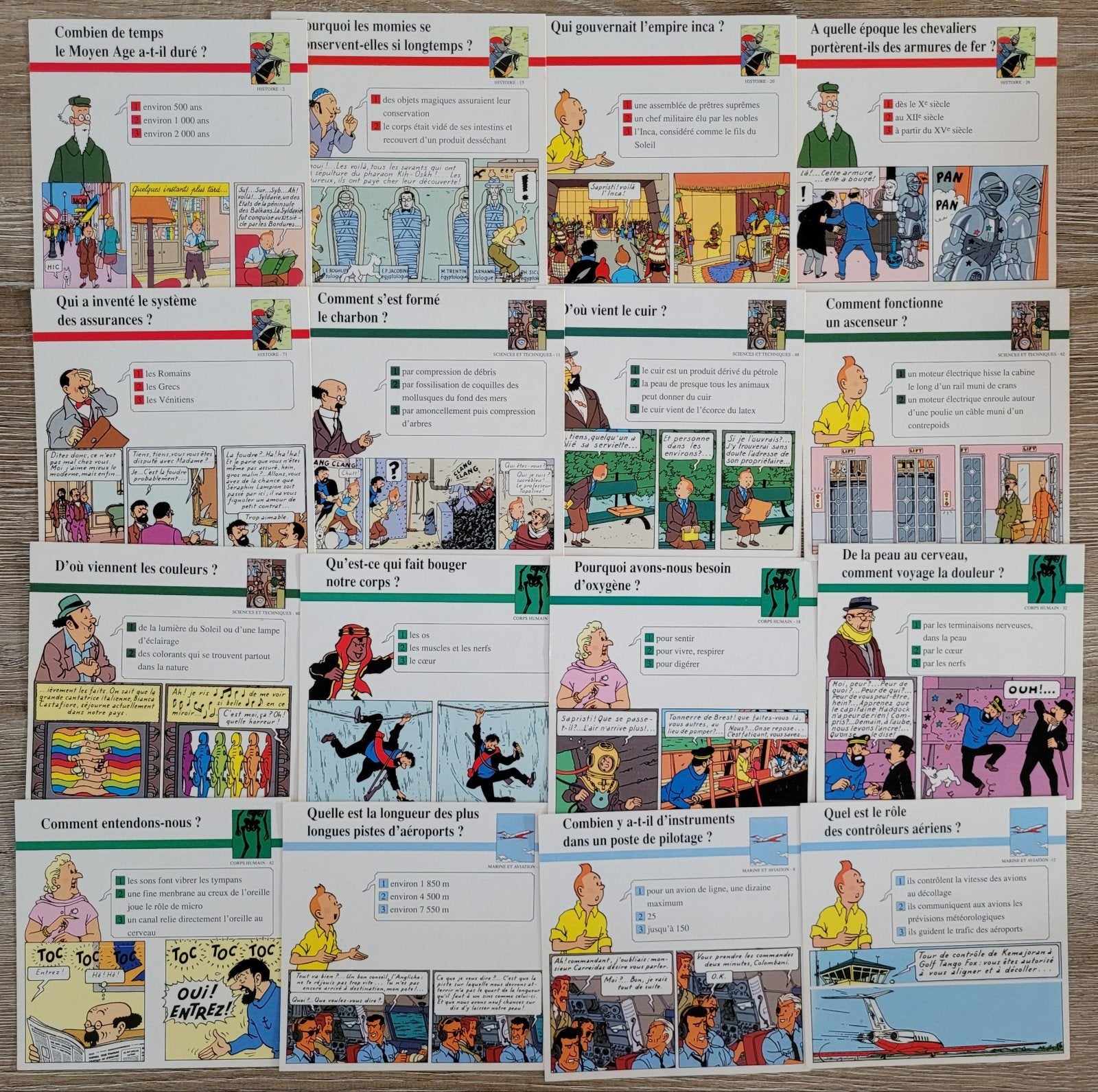 Kuifje/Tintin: 70 educatieve fiches (Franstalig), Ophalen of Verzenden, Kuifje, Zo goed als nieuw, Plaatje, Poster of Sticker