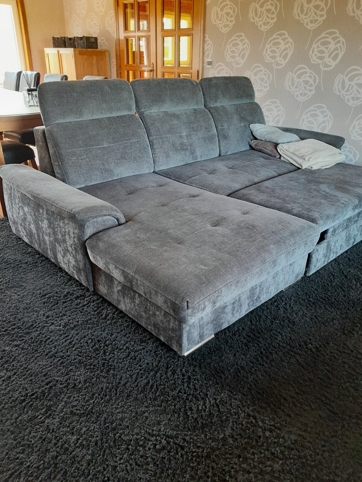 Hoeksalon met slaapfunctie, Maison & Meubles, Canapés | Sofas & Chaises Longues, Utilisé, Trois personnes, 250 à 300 cm, 150 cm ou plus