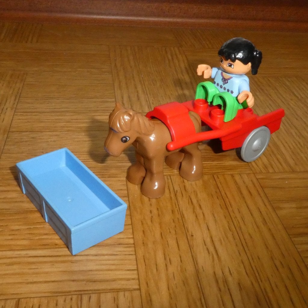 Duplo Pony en kar, set 4683, Kinderen en Baby's, Speelgoed | Duplo en Lego, Inclusief minifiguren, Gebruikt, Ophalen of Verzenden