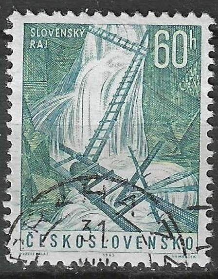 Tsjechoslowakije 1963 - Yvert 1286 - Slowaaks Paradijs (ST), Verzenden, Gestempeld