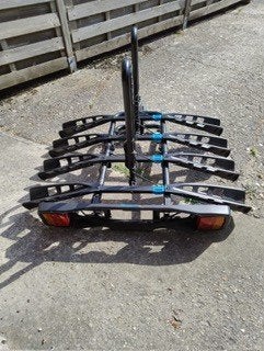 Fietsenrek Norauto voor 4 fietsen (trekhaakmontage), Auto diversen, Fietsendragers, Ophalen, 3 fietsen of meer, Zo goed als nieuw