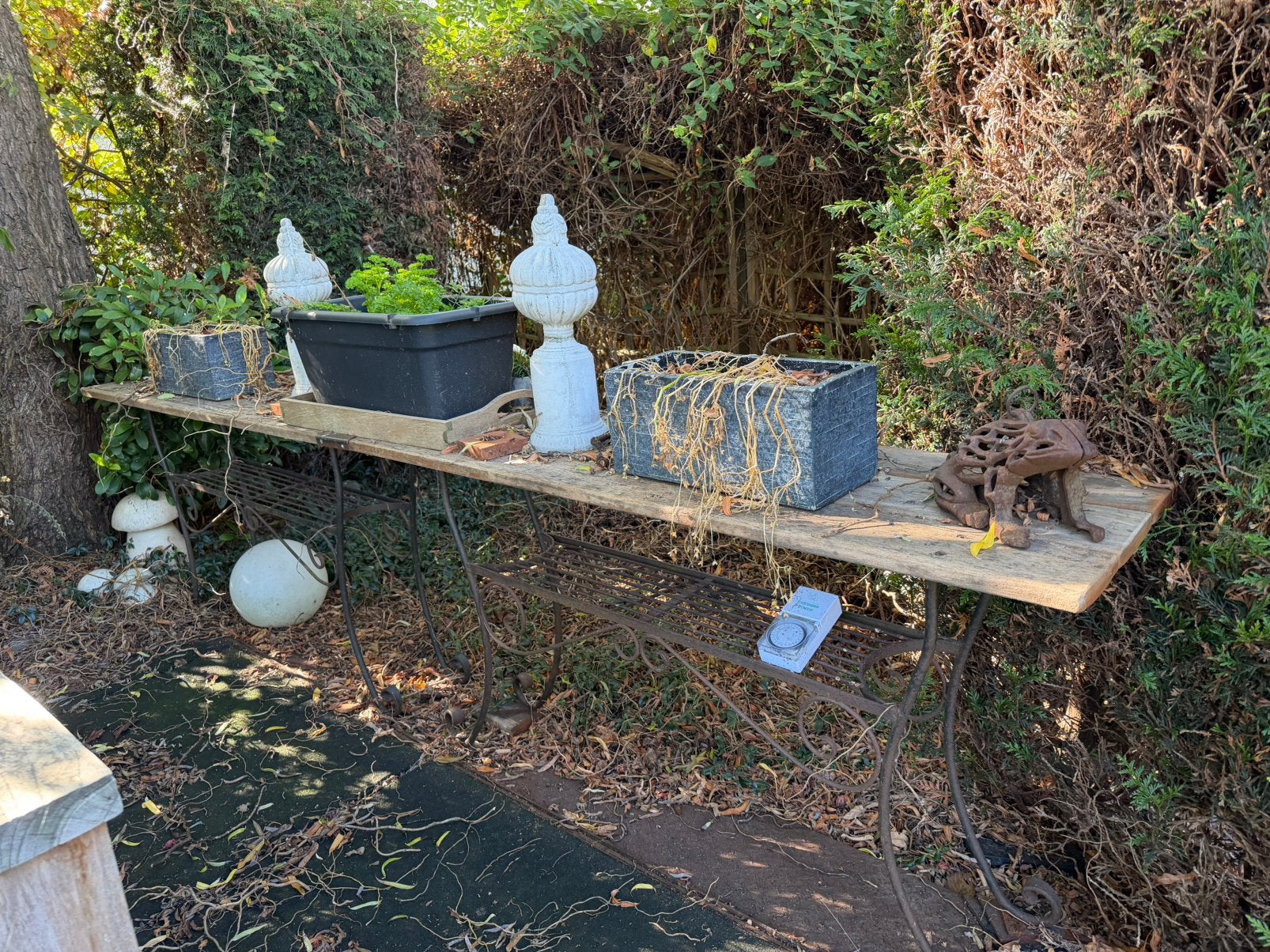 Tuin console in smeedijzer, Ophalen, Gebruikt
