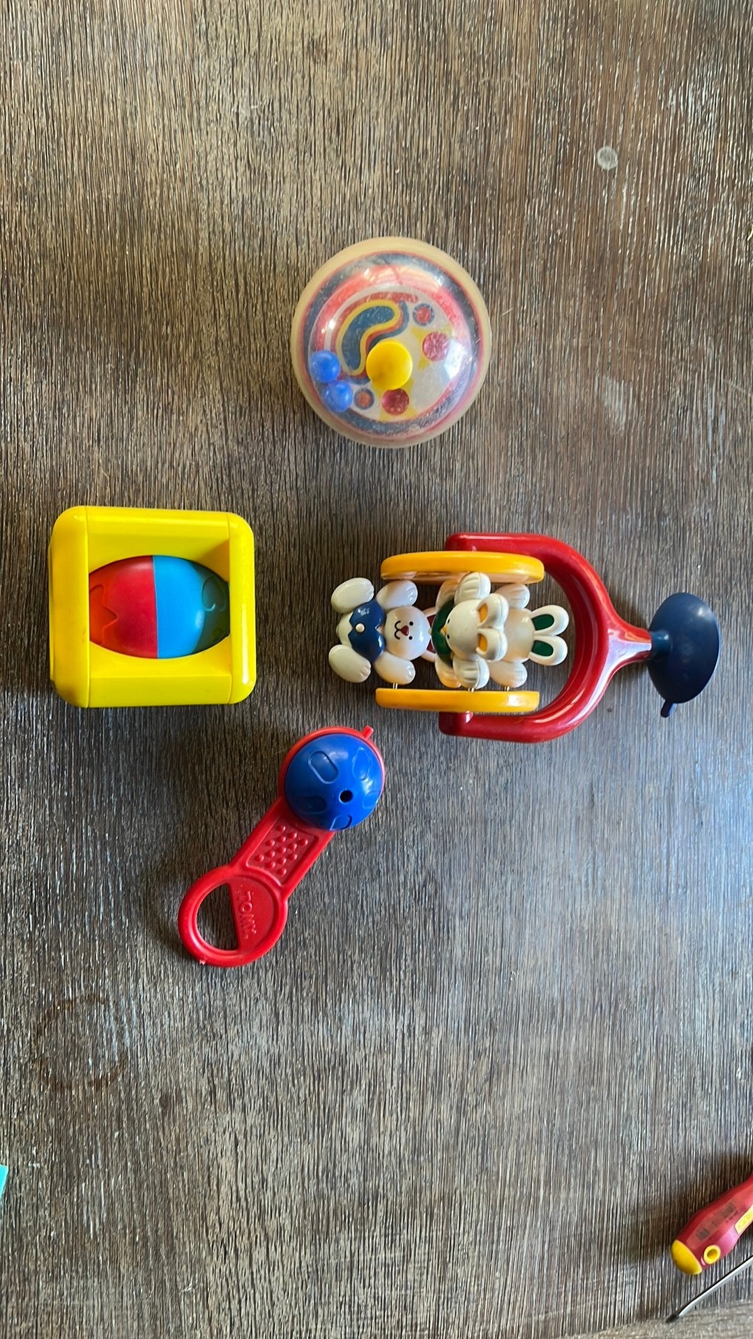 Speel en rammelaar set voor babystoel en kribbe, Kinderen en Baby's, Ophalen, Gebruikt, Rammelaar, Met geluid