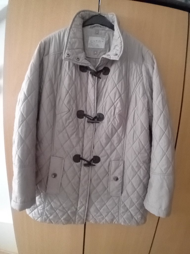 Mooie damesjas, Taille 42/44 (L), Beige, Comme neuf, Enlèvement