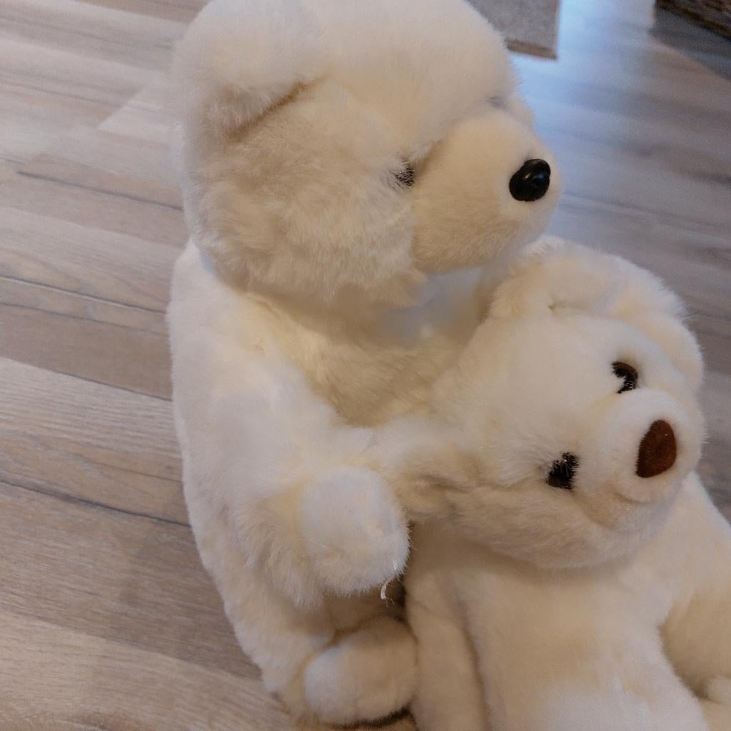 2 ijsbeer knuffels groot en klein, Kinderen en Baby's, Speelgoed | Knuffels en Pluche, Ophalen