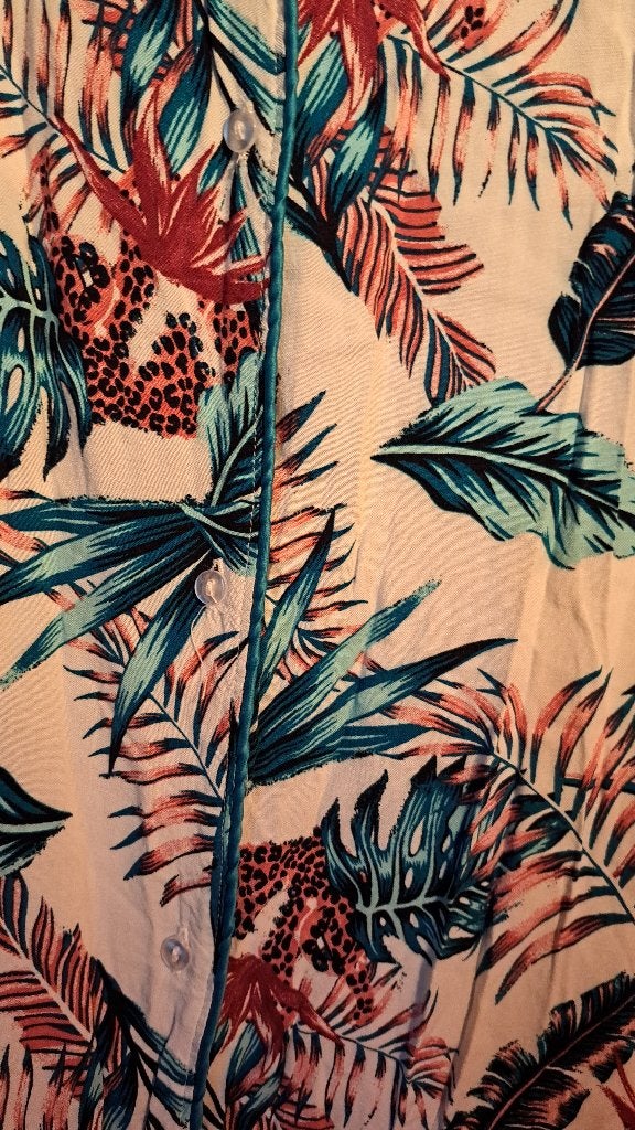 Nachtkleed tropische print, Kleding | Dames, Pyjama's, Nightwear, Ophalen of Verzenden, Zo goed als nieuw, Maat 38/40 (M)