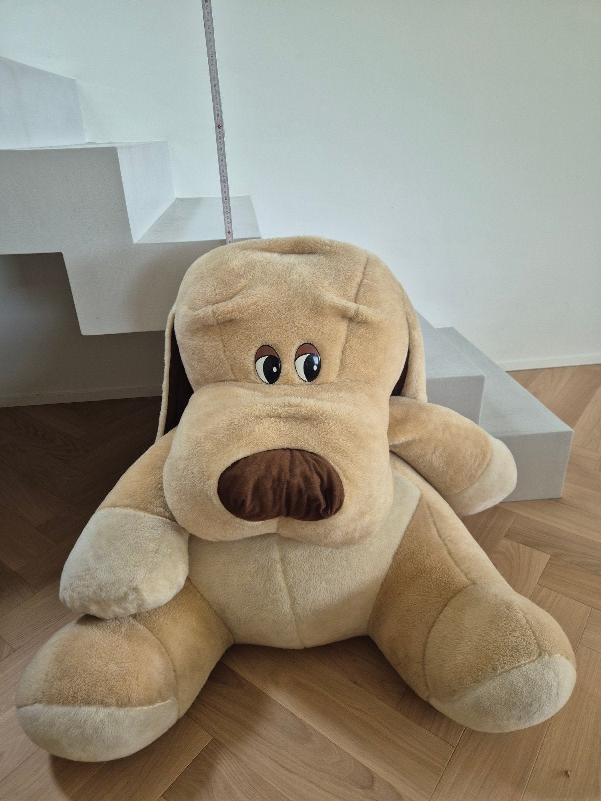 Grote knuffel hond, Ophalen