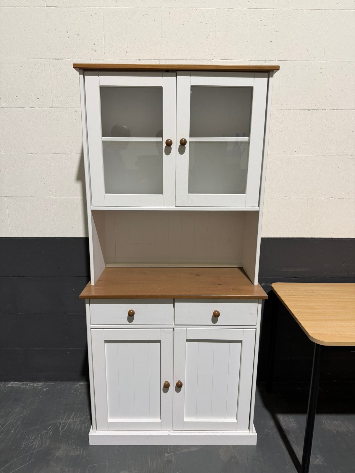 Vaisselier / meuble de rangement blanc, Maison & Meubles, Avec tiroir(s), Enlèvement ou Envoi, 150 à 200 cm, Utilisé