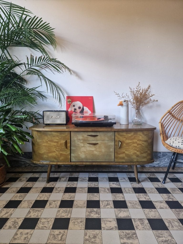 Vintage sixties dressoir | tv-platenspeler meubel | kast, Enlèvement, Utilisé, Bois, Vintage