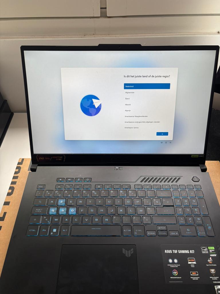 ASUS A17 gaming laptop, Computers en Software, Windows Laptops, 8 GB, Ophalen of Verzenden, Zo goed als nieuw, Gaming