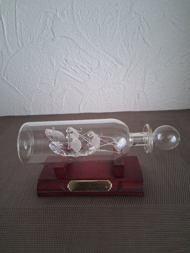 GLAZEN BOOT IN FLES, Ophalen of Verzenden