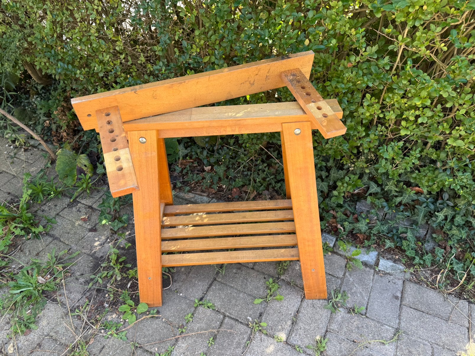 Tréteaux Ikea 2 Finnvard (bois) — réglables en hauteur, Maison & Meubles, Comme neuf, Enlèvement, IKEA, Réglable en hauteur