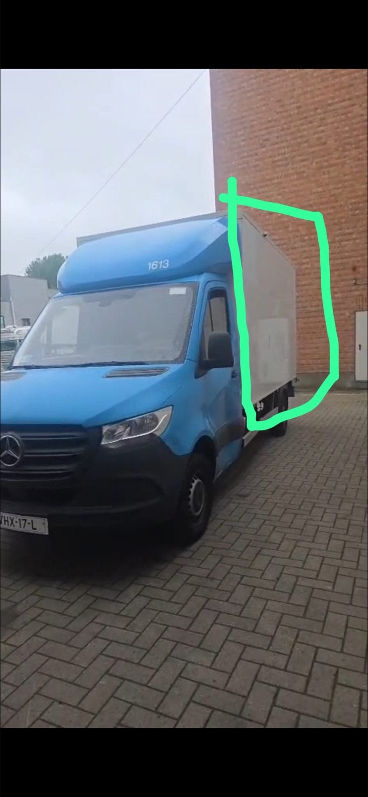 Gesloten laadbak voor Mercedes Sprinter, Auto's, Euro 6, Blauw, 2 deurs, Te koop