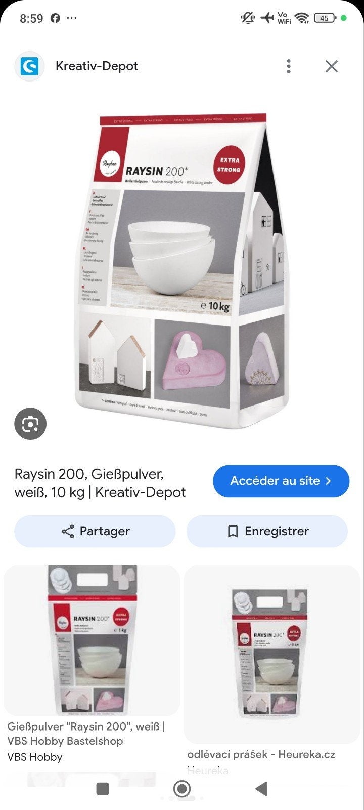 gietpoeder 10 kg, Ophalen
