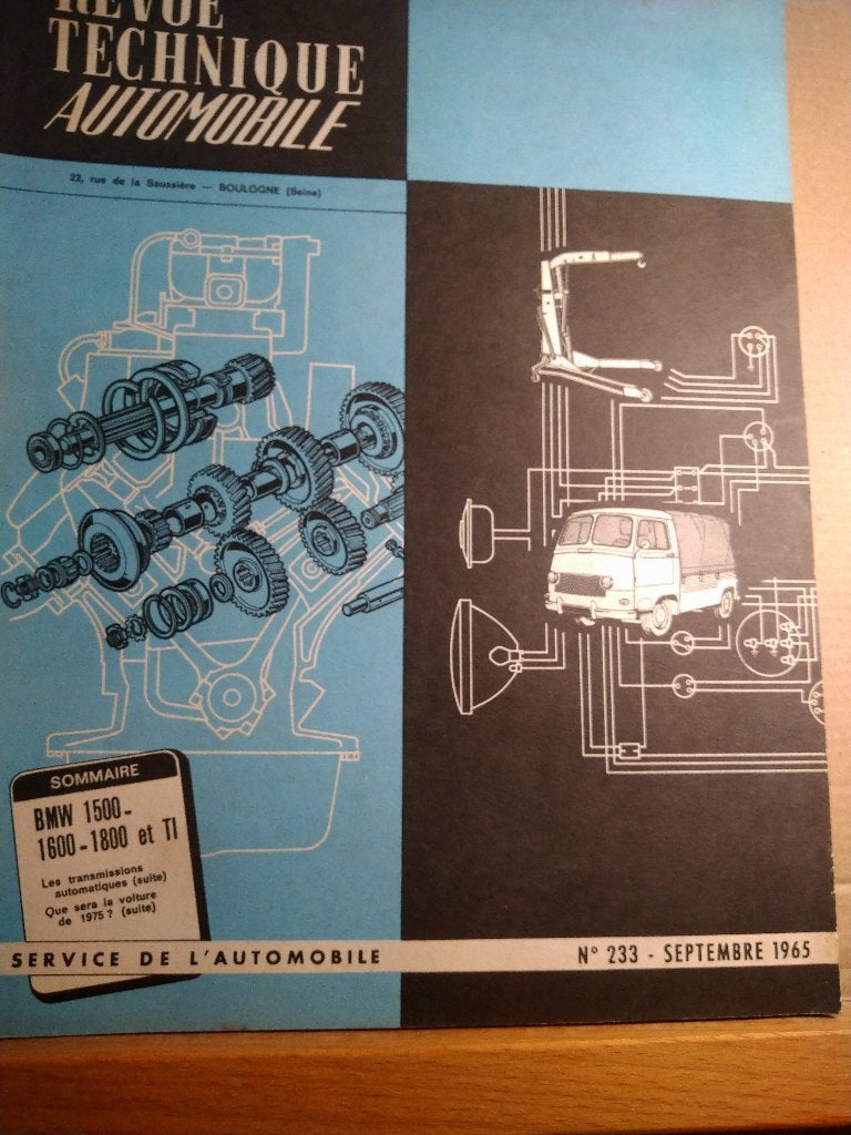 RTA 233 - BMW 1500 - 1600 - 1800 et TI - sept 1965, Enlèvement ou Envoi