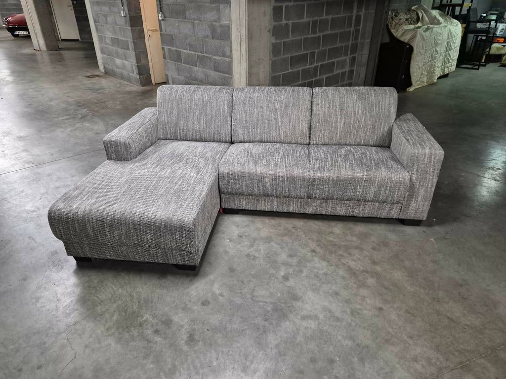 Divan 3 places couleur gris quasi neuf, Enlèvement, Comme neuf, Tissus