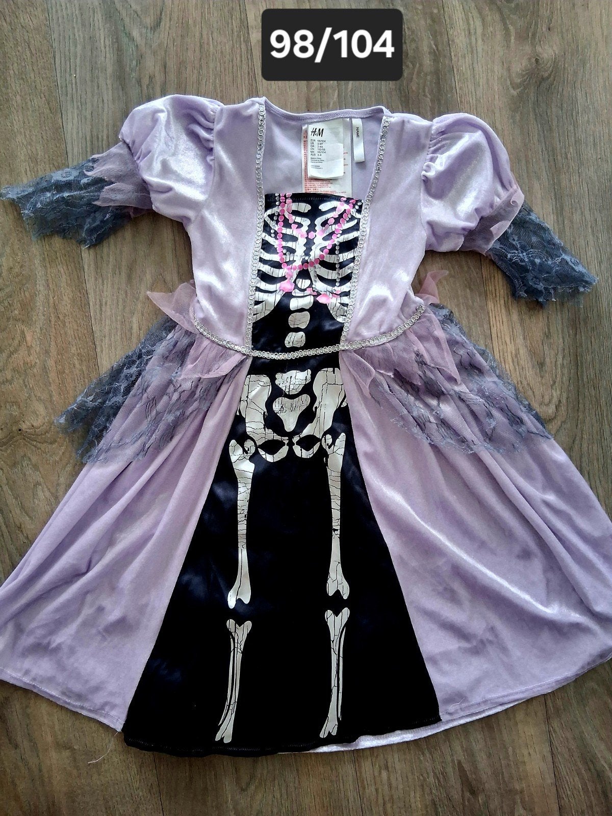 Costume squelette d'Halloween taille 98 104, Enlèvement ou Envoi