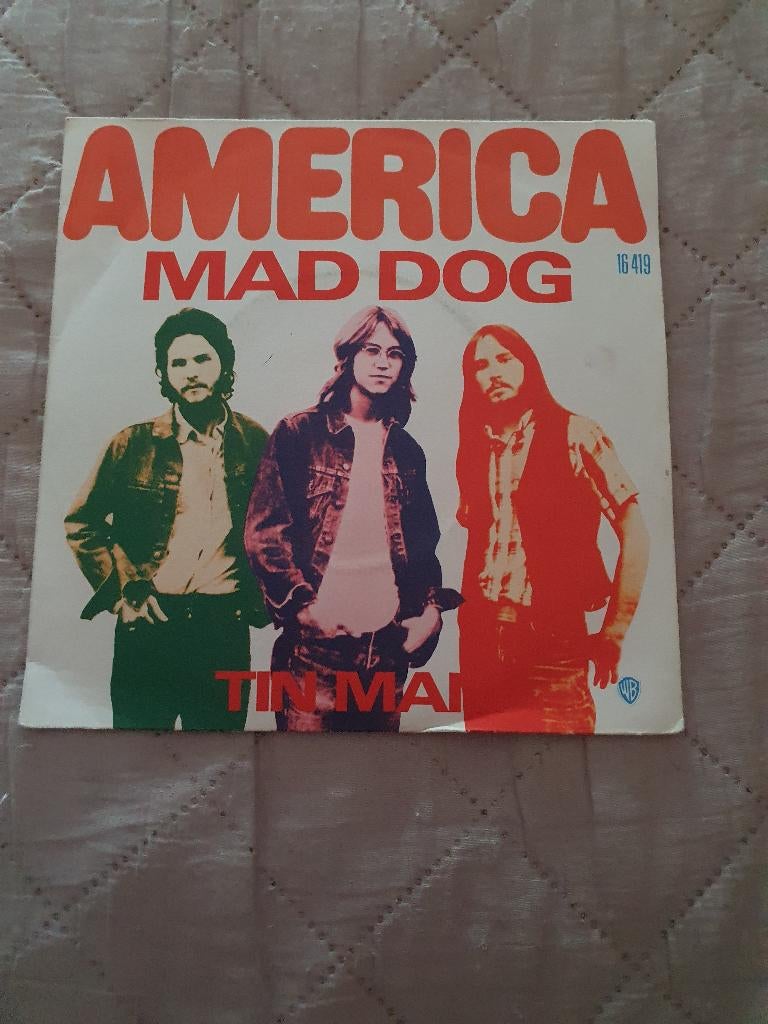 S - America – Mad Dog / Tin Man - 1974, 7 inch, Single, Ophalen of Verzenden, Pop