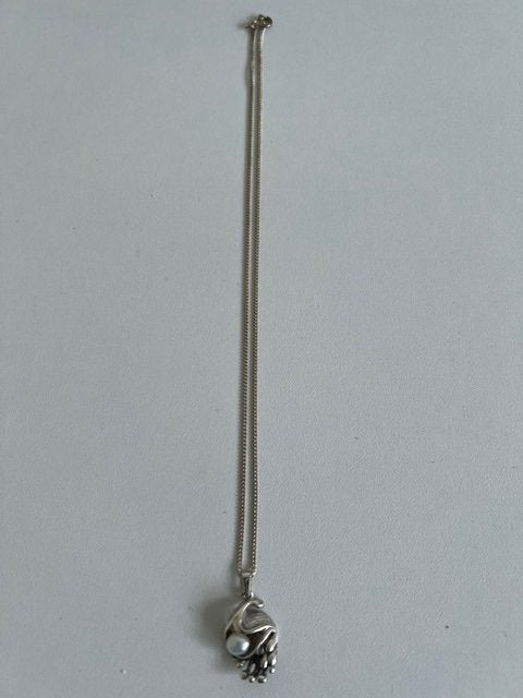 Zilveren hanger, Handtassen en Accessoires, Overige voorstellingen, Nieuw, Ophalen of Verzenden, Met parel