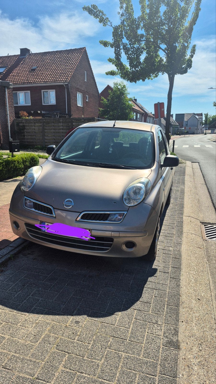Te koop : Nissan Micra 1.2cc. Airco, Bj 2010 , 152000km, Auto's, Nissan, Stof, Beige, Micra, Handgeschakeld