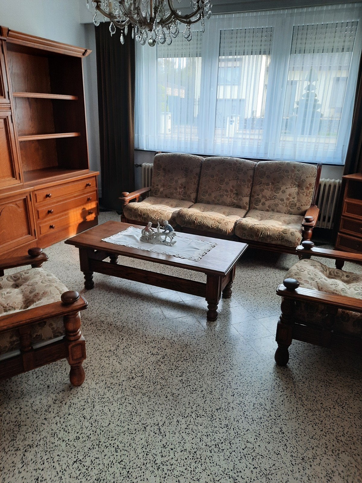 mooie salon, Ophalen, Gebruikt, Hout, Retro