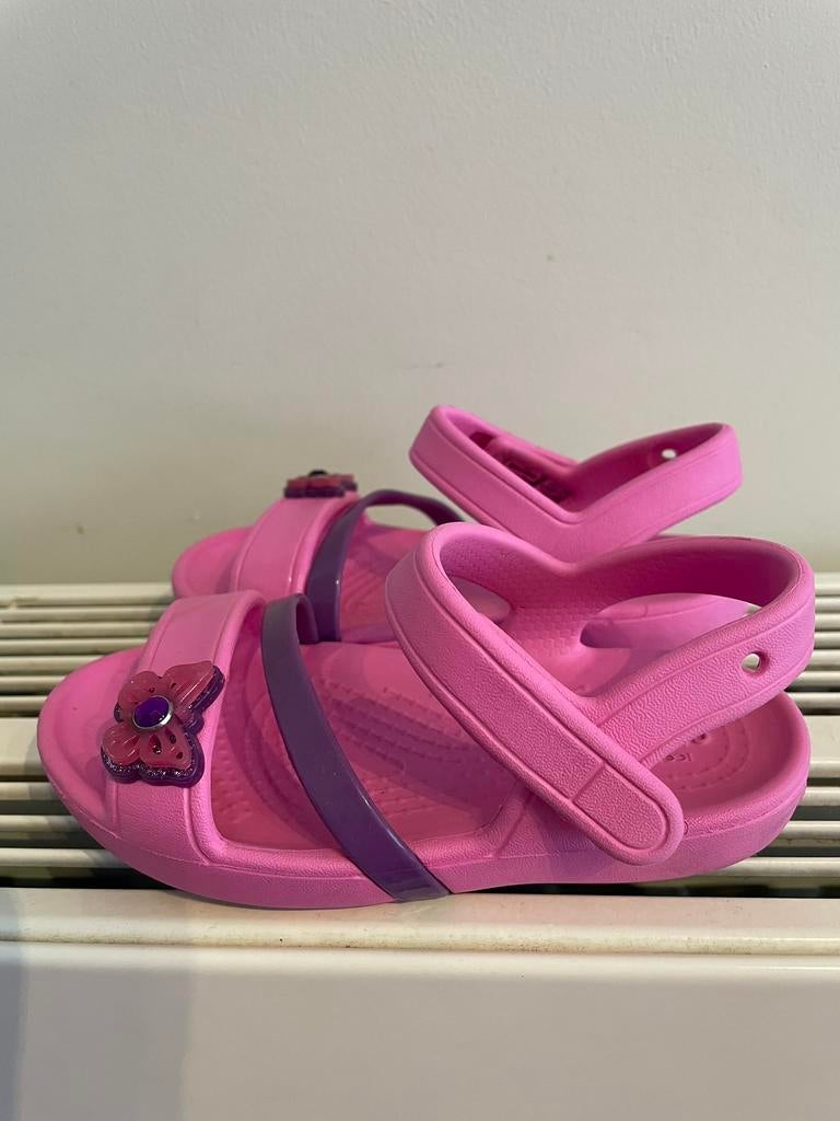 Crocs sandalen, maat C8 (24/25), Enlèvement ou Envoi, Comme neuf, Autres types, Fille