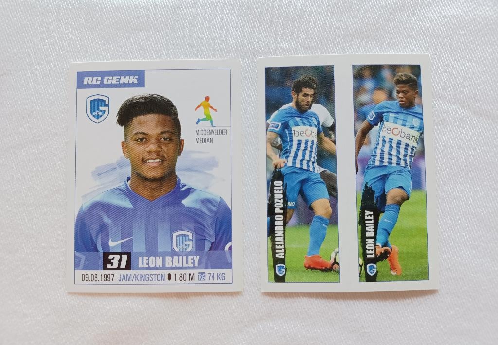 Stickers Leon Bailey (rookie) - Pro League 2017, Ophalen of Verzenden, Zo goed als nieuw, Meerdere stickers