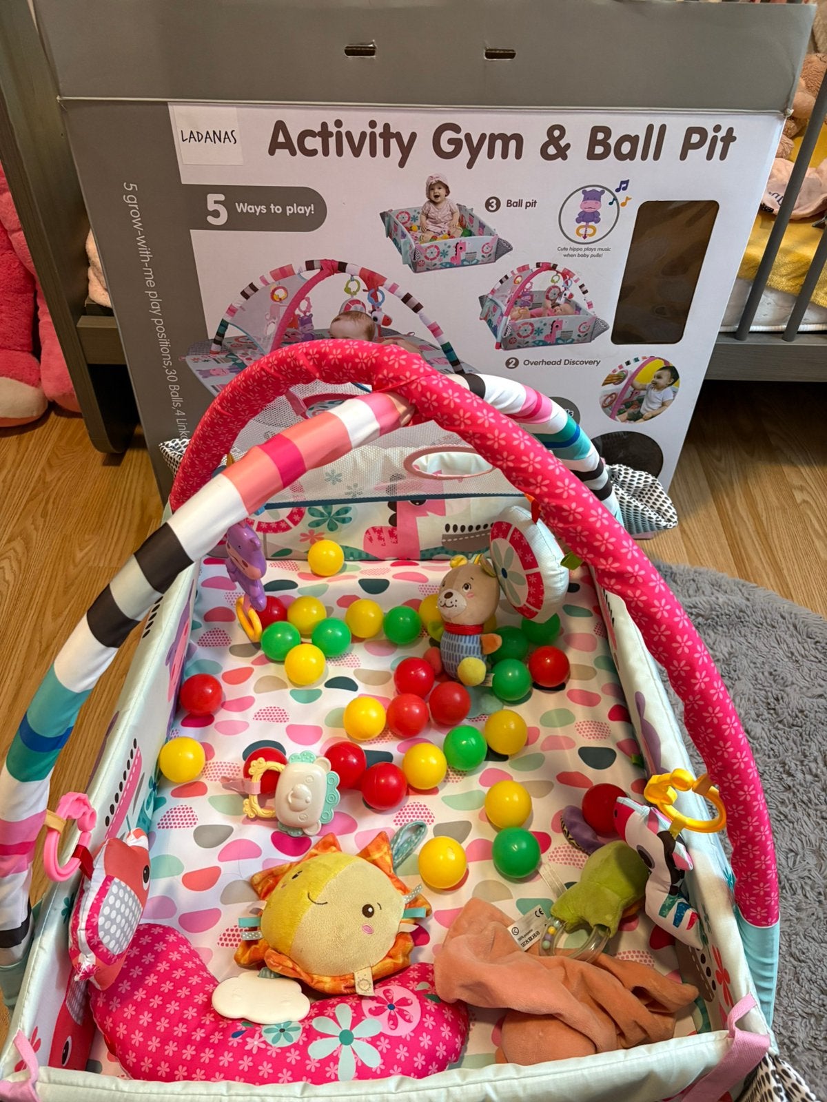 Baby speelmat activity gym & ball pit, Ophalen, Zo goed als nieuw