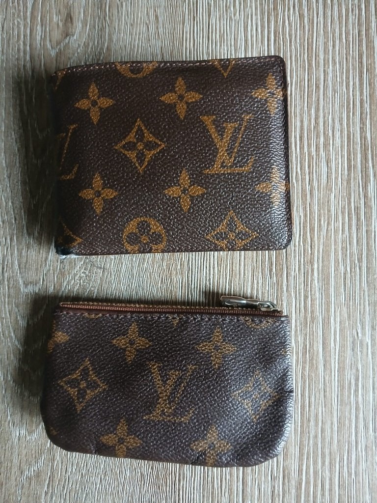 Portefeuille Louis Vuitton + bijhorende gratis sleutelhanger, Enlèvement ou Envoi, Utilisé, Brun