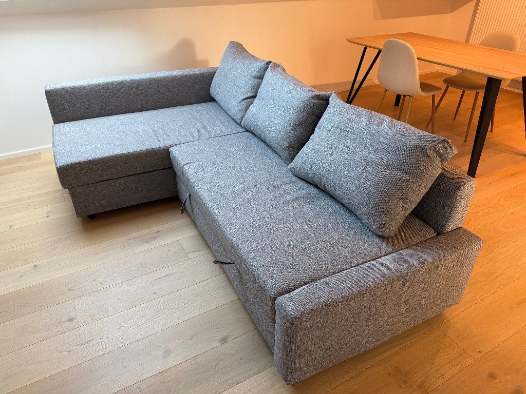 Hoekslaapbank met opberger - Sofa bed, Huis en Inrichting, Ophalen, Zo goed als nieuw, Stof, Hoekslaapbank