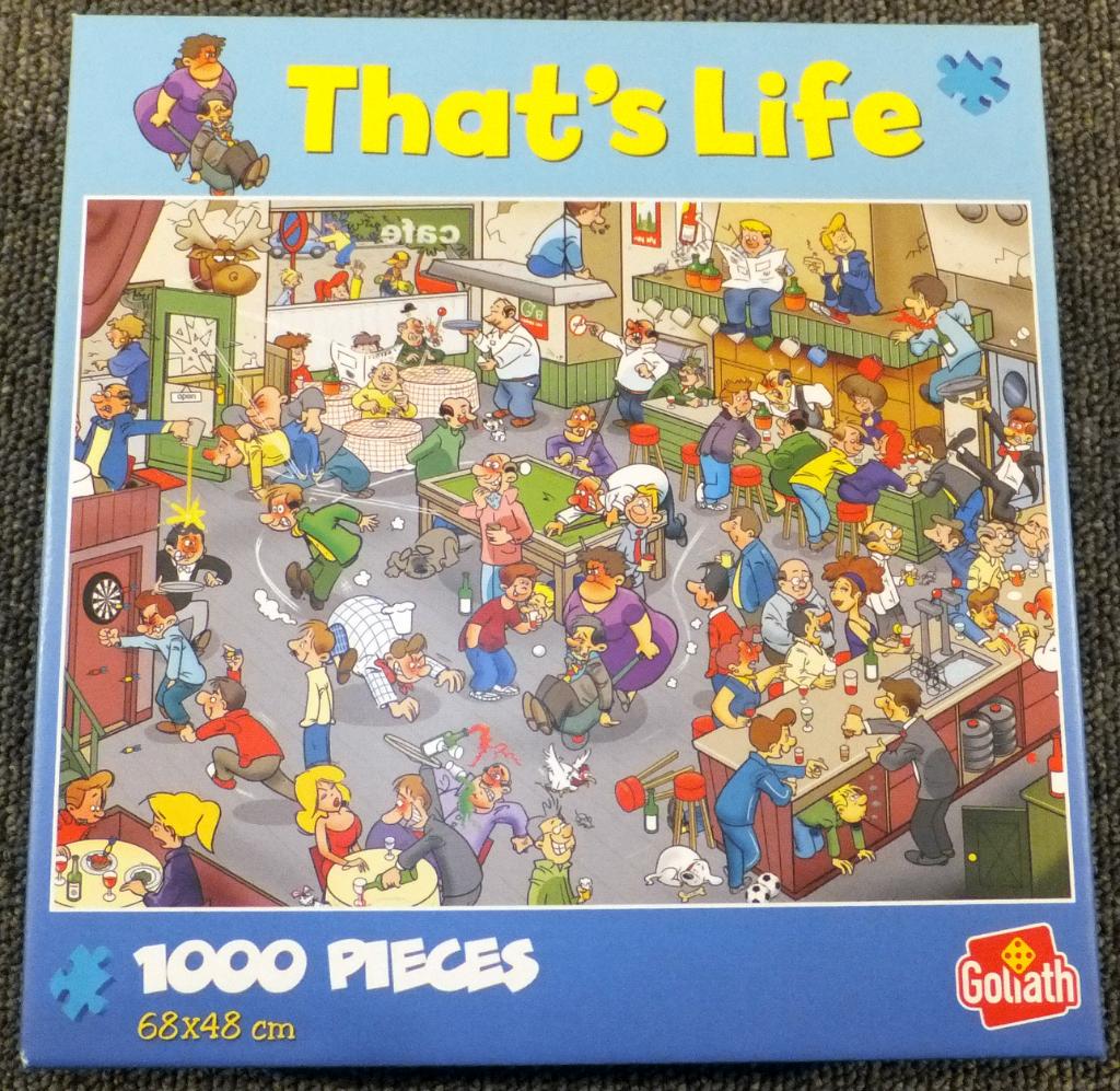 Puzzel - Goliath 1000 - That's Life, Pub, Hobby en Vrije tijd, Verzenden, 500 t/m 1500 stukjes, Zo goed als nieuw, Legpuzzel