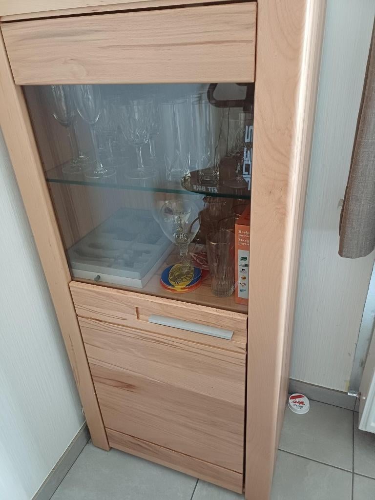 Vitrine sur pied Nature Star, Avec porte(s), 25 à 50 cm, Autres essences de bois, Comme neuf