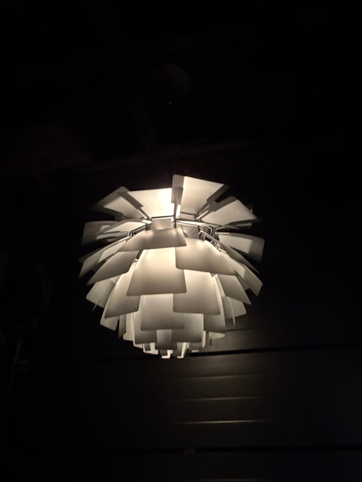 Lampe suspendue Vintage Artichoke en aluminium de style LP, Maison & Meubles, Vintage, Enlèvement, Métal, E27 (grand)