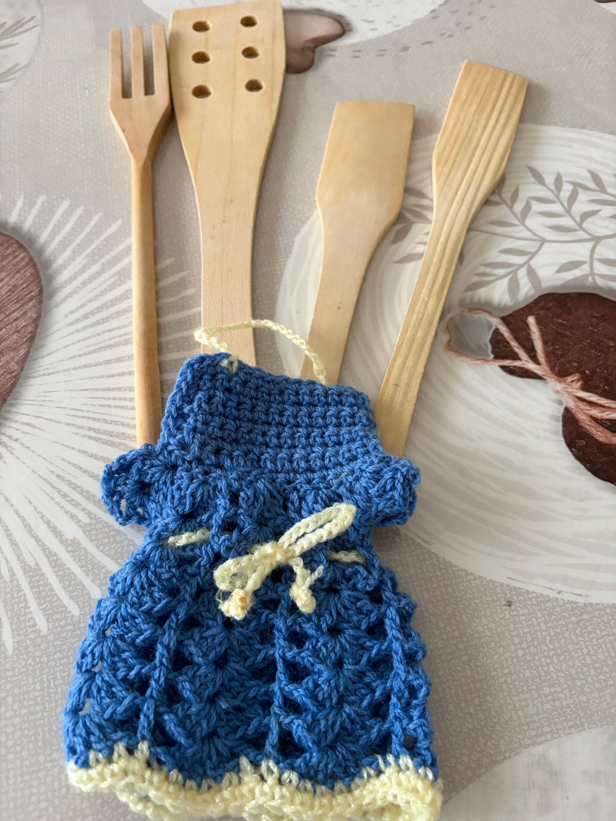 Lot ustensiles de cuisine en bois + petite manique crochet, Collections, Enlèvement ou Envoi, Comme neuf