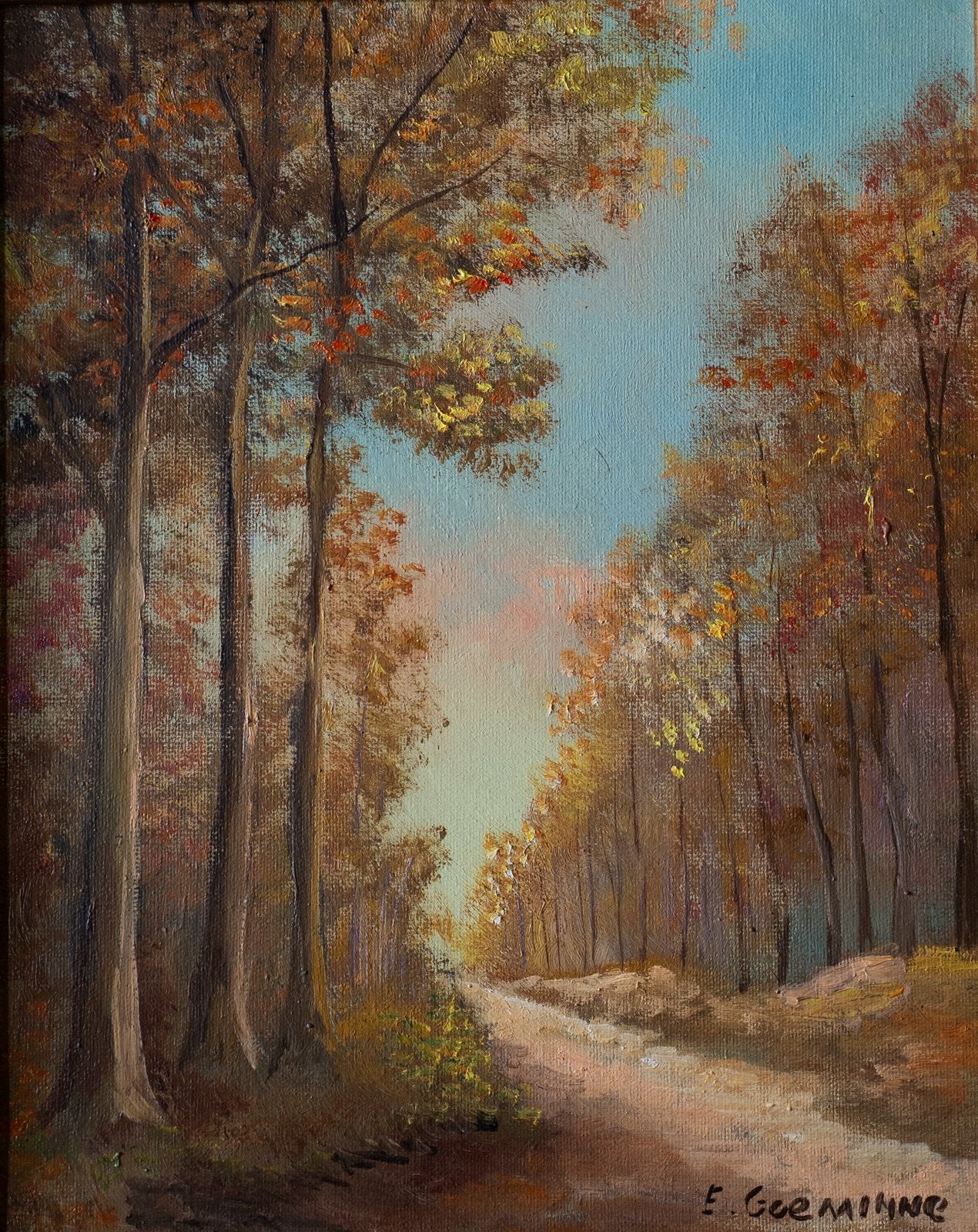 Emiel.Goeminne1883/1955. Prachtig schilderij in mooie staat, Ophalen of Verzenden, Olieverf, Doek