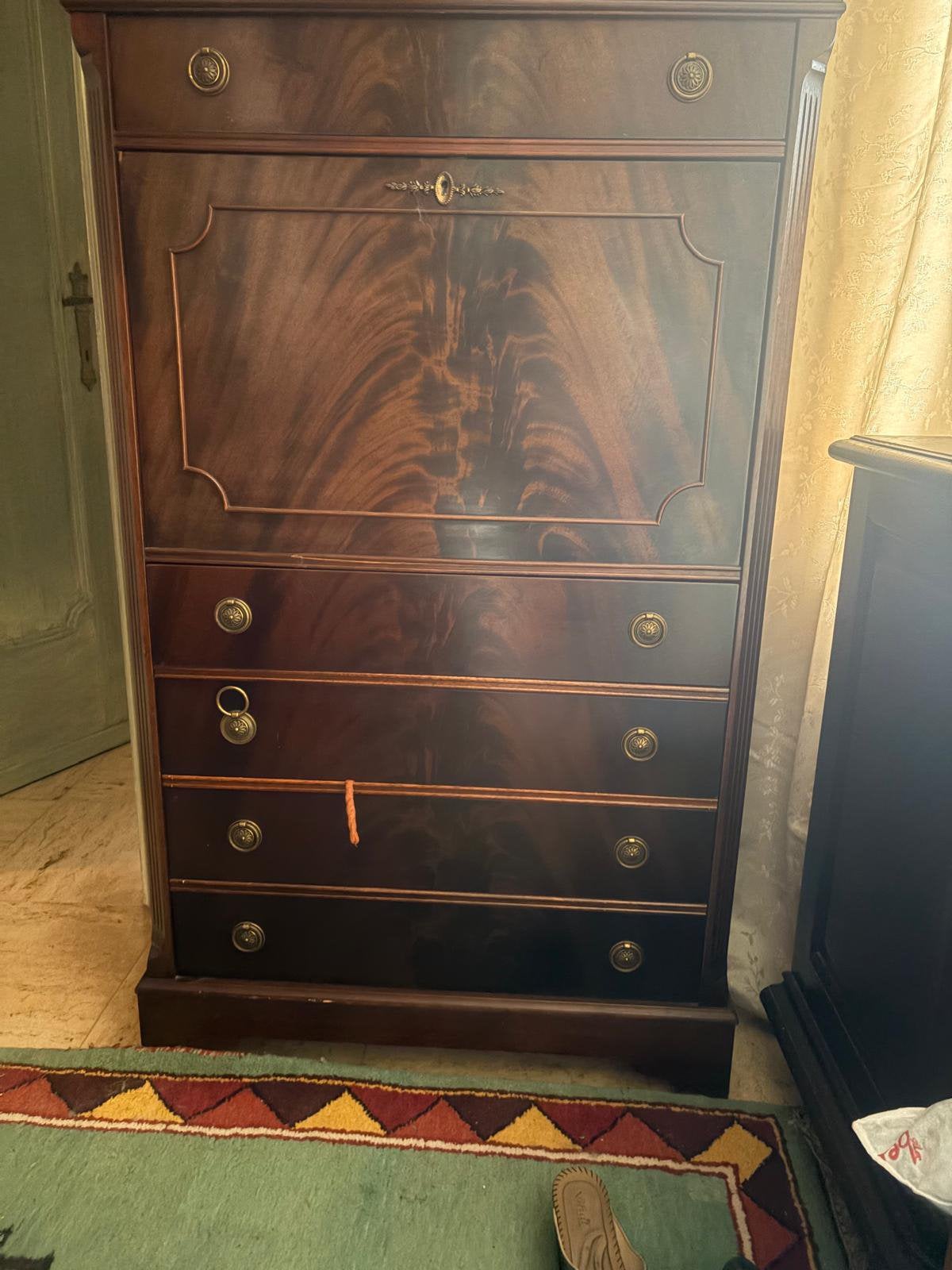 Armoire à secrétaire en chêne, Enlèvement, Utilisé, Antiek