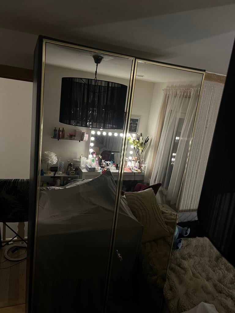 Kleerkast 2 deurs met spiegel, Huis en Inrichting, Kasten | Kleerkasten, Ophalen, Gebruikt