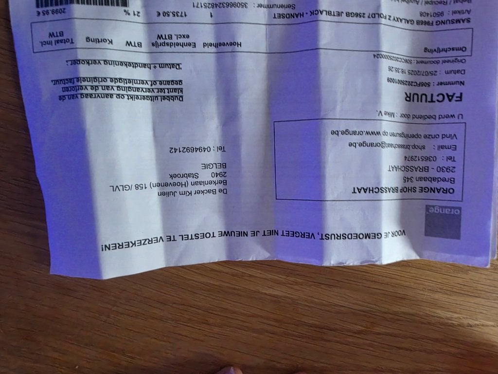 Samsung fold 7, Electroménager, Électroménager & Équipement Autre, Enlèvement, Comme neuf