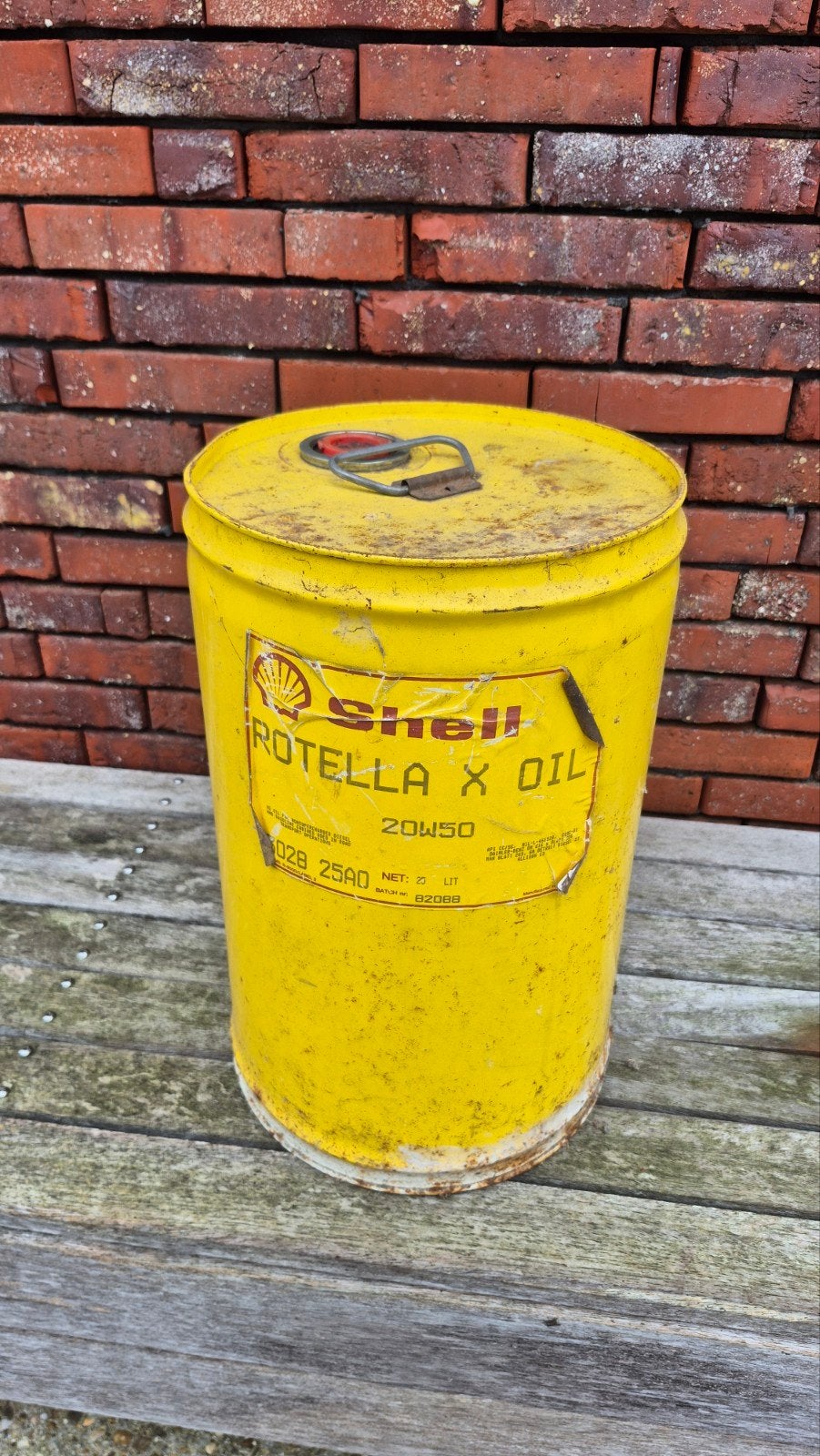 Leeg Shell Olievat, Ophalen of Verzenden