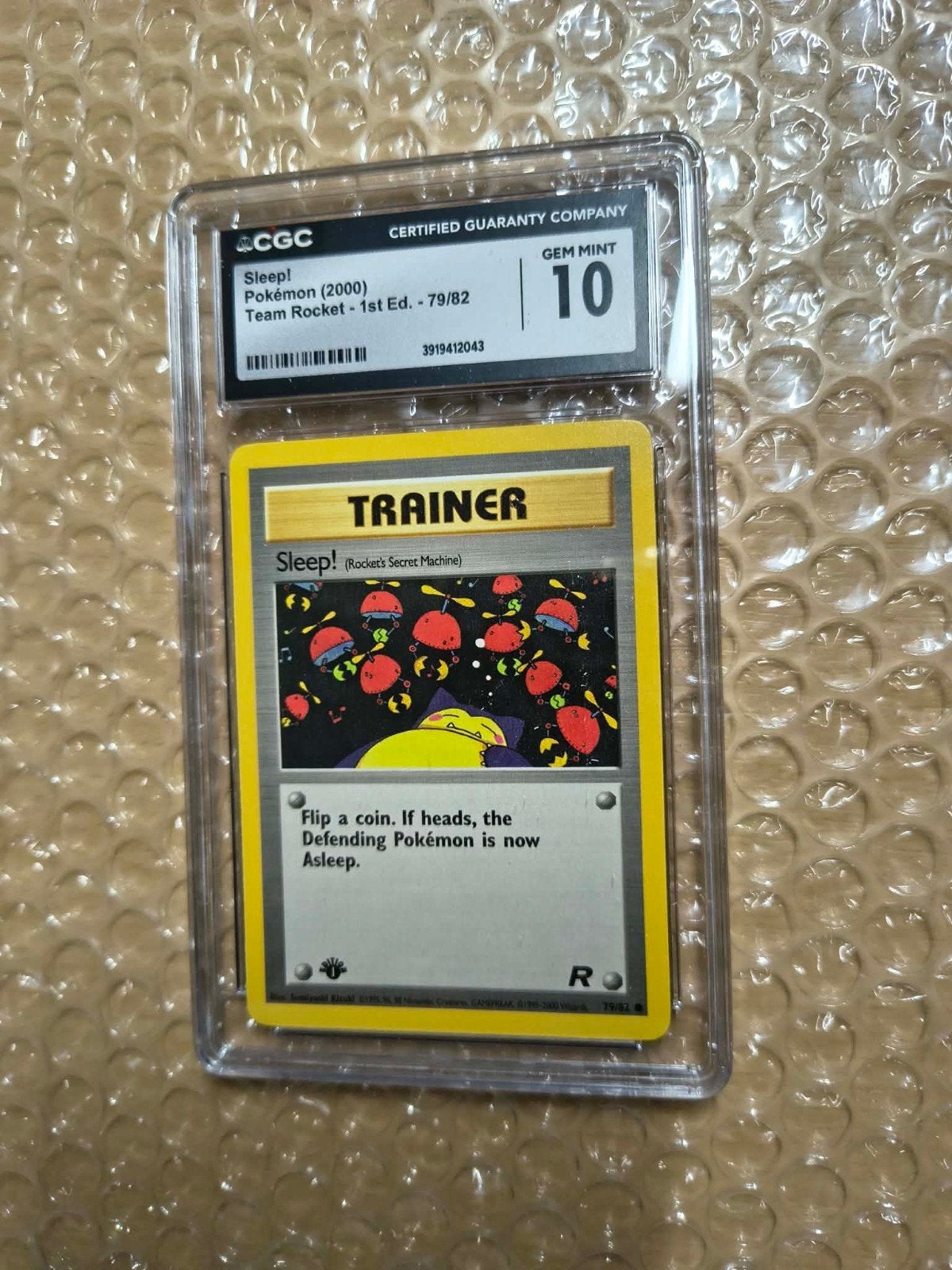 1st Edition Team Rocket Sleep CGC10, Enlèvement ou Envoi