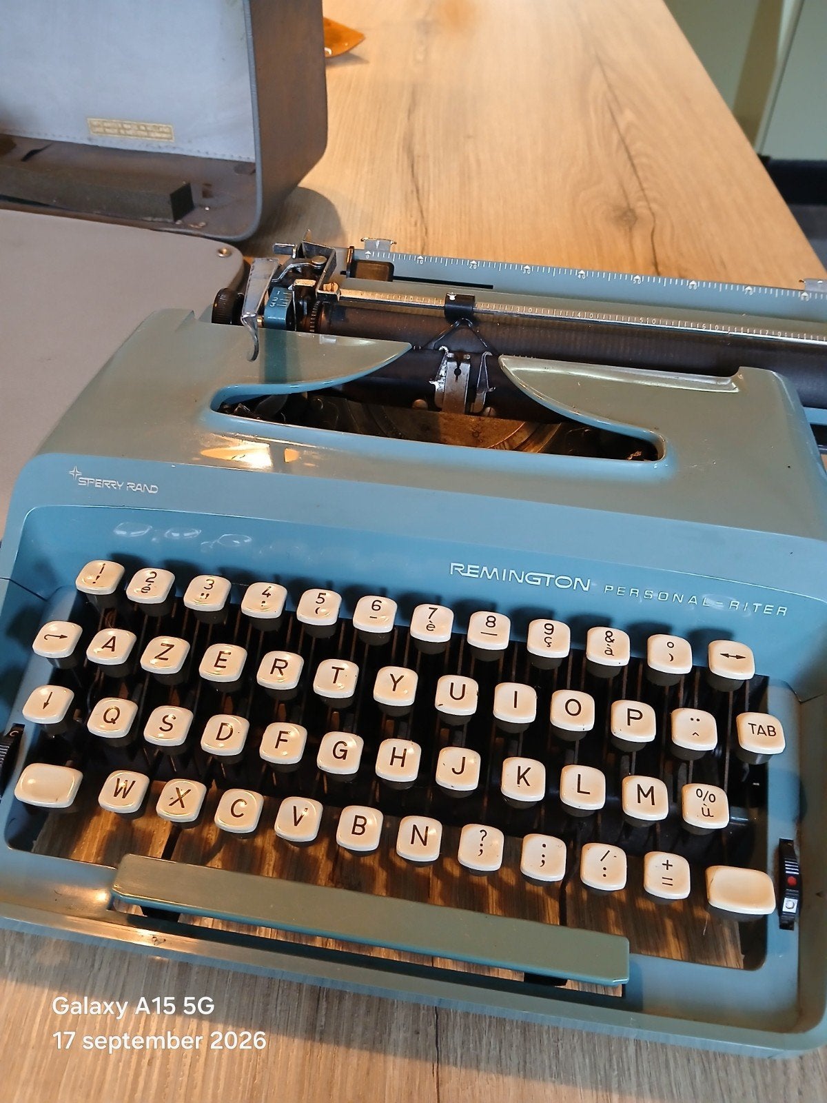 typmachine Remington, azerty, Ophalen
