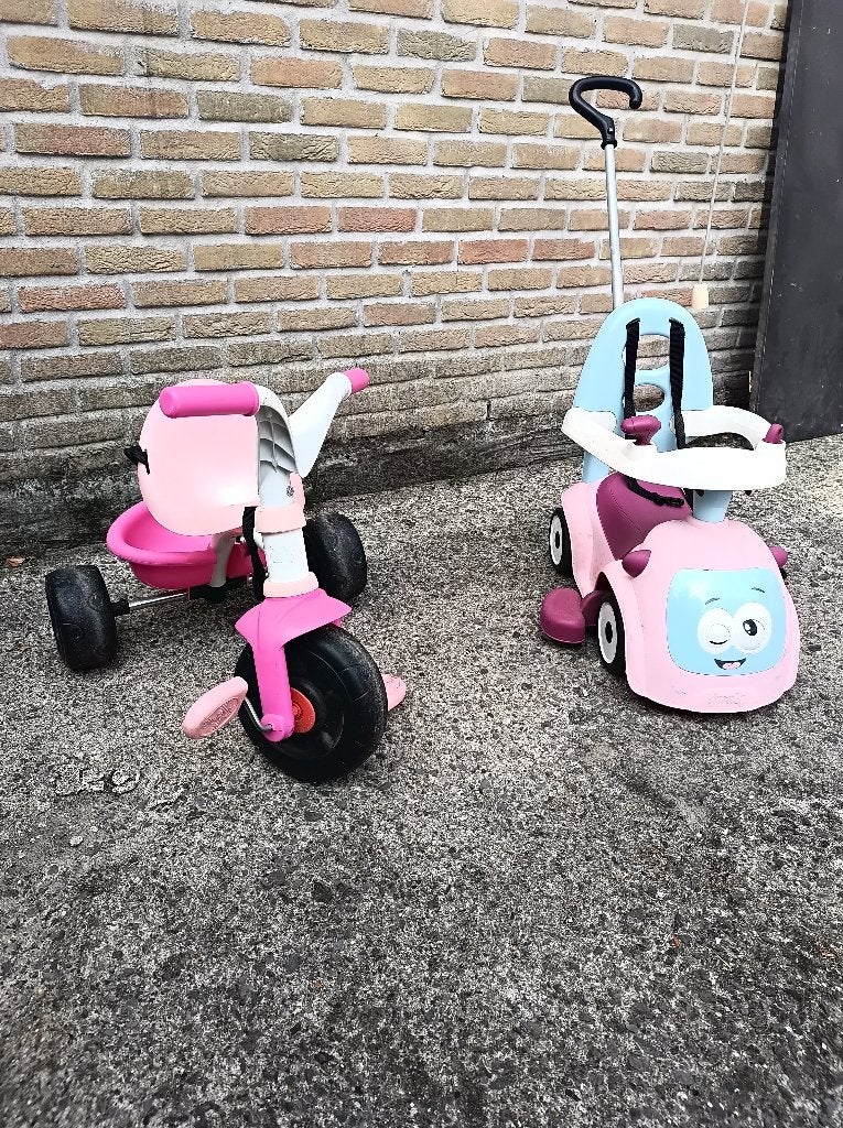 Driewieler en duwwagentje, Ophalen, Zo goed als nieuw, Terugtraprem, Duwstang