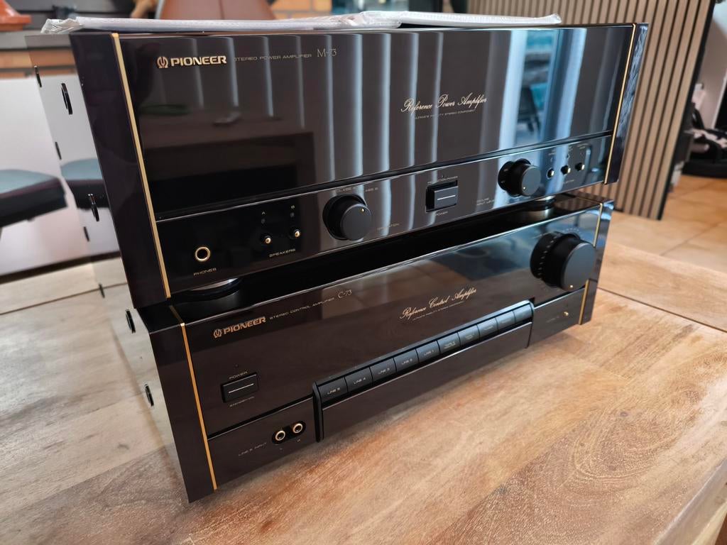 Pioneer M-73+C73
Kit stéréo d'alimentation et de préamplific, TV, Hi-fi & Vidéo, Enlèvement ou Envoi, Pioneer