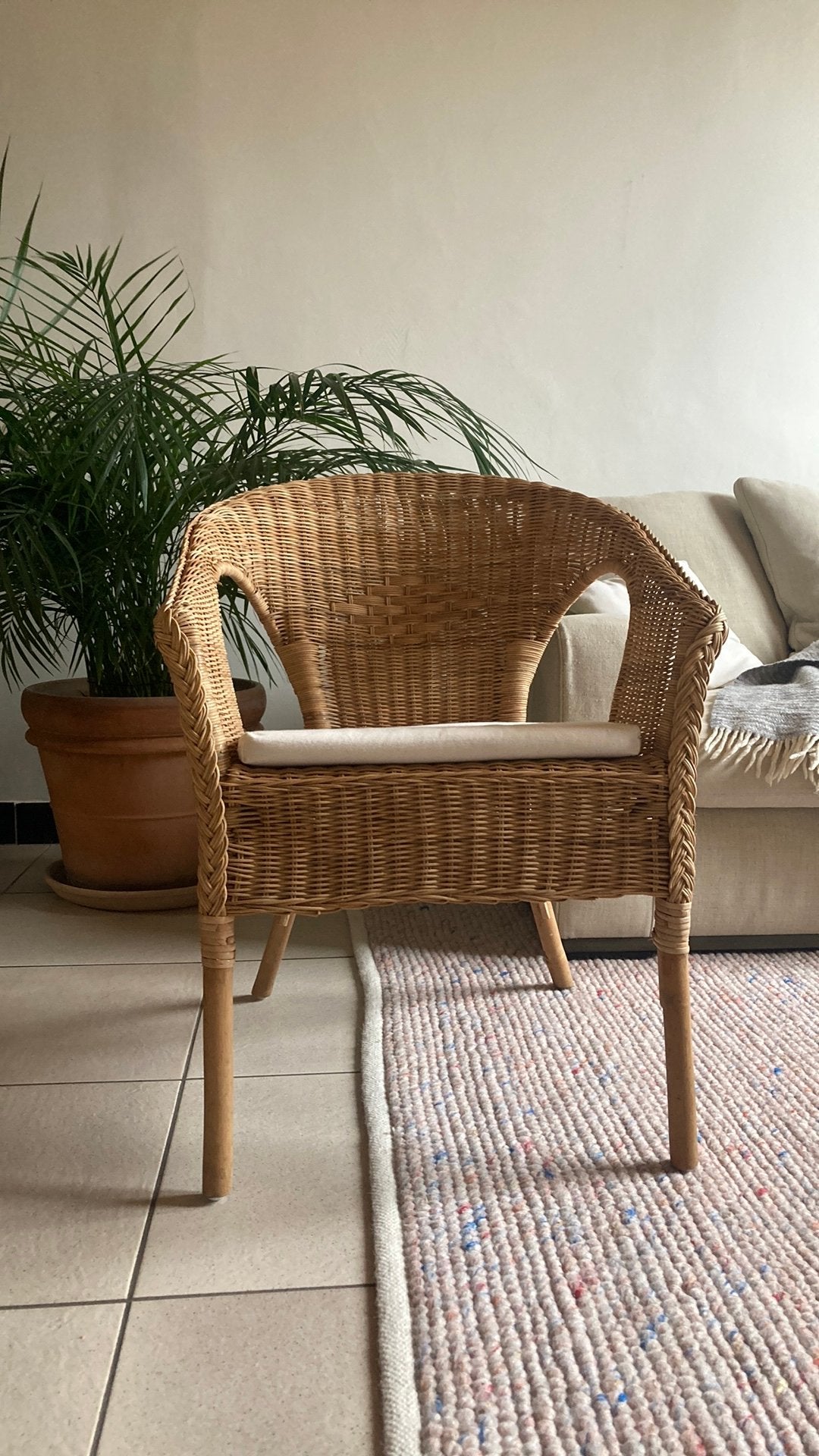 Rotan stoel, Huis en Inrichting, Ophalen, Bruin, Nieuw, Riet of Rotan