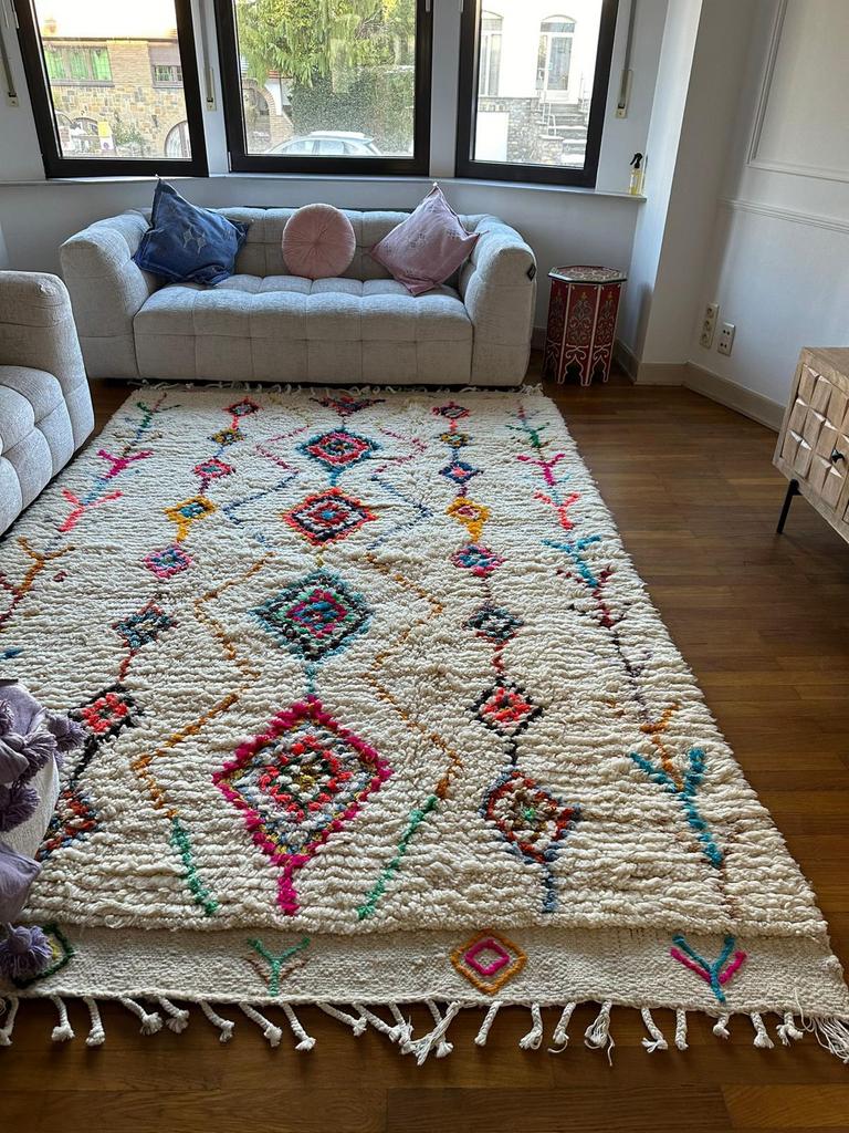 Tapis Berbère artisanale 100% Laine, Ophalen of Verzenden, Zo goed als nieuw