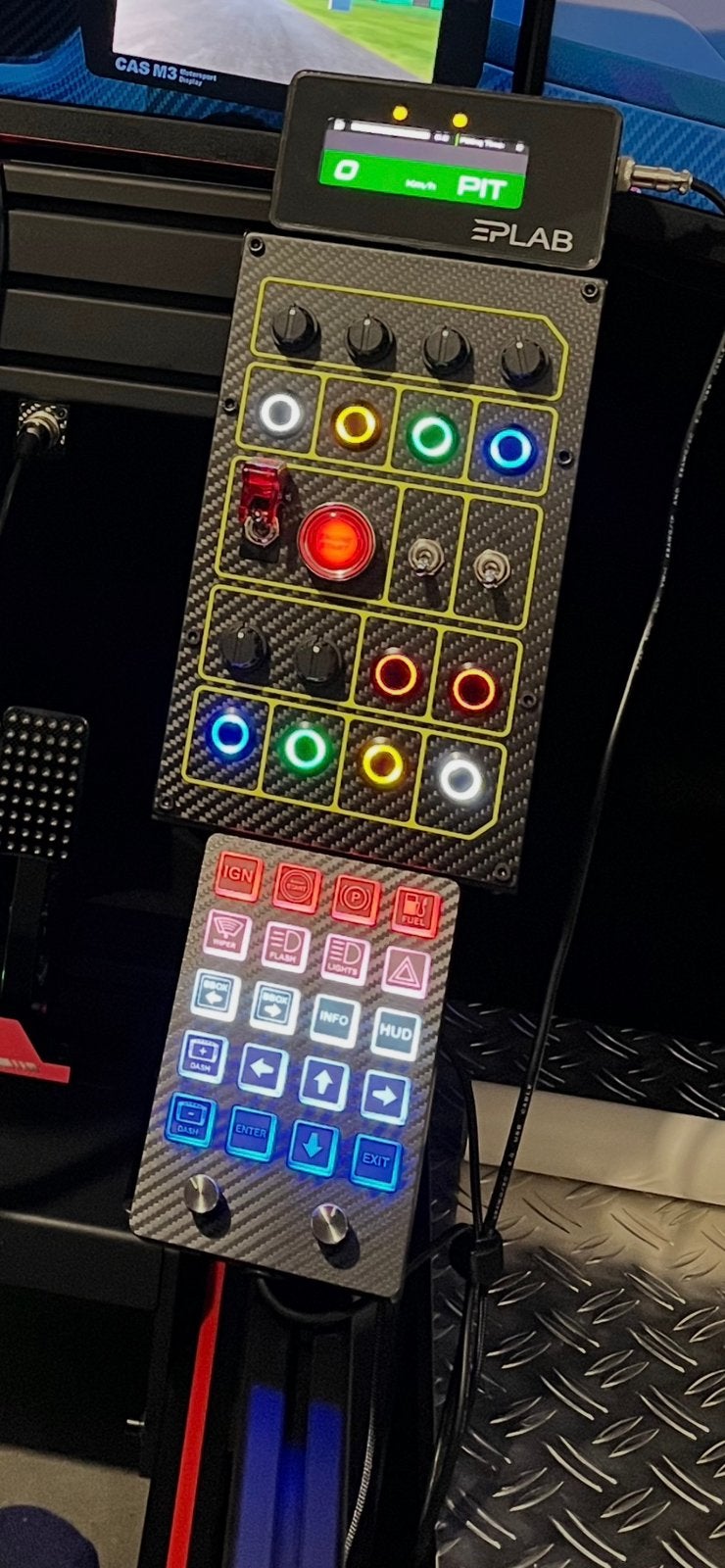 Button box simracing en aluminium, Informatique & Logiciels, Joysticks, Enlèvement ou Envoi, Comme neuf