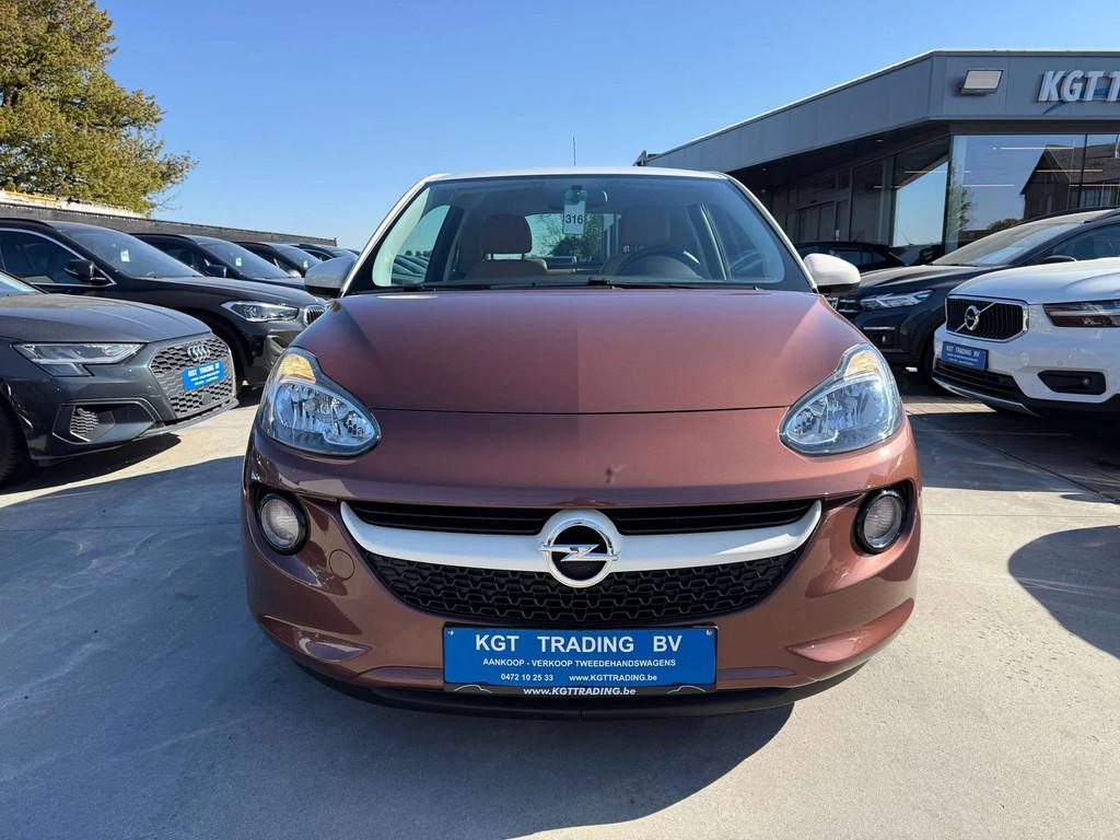 Opel ADAM 1.4i 100PK LEDER CARPLAY BLUETOOTH PDC ALU CARPASS, Auto's, ADAM, Gebruikt, 4 cilinders, Bruin