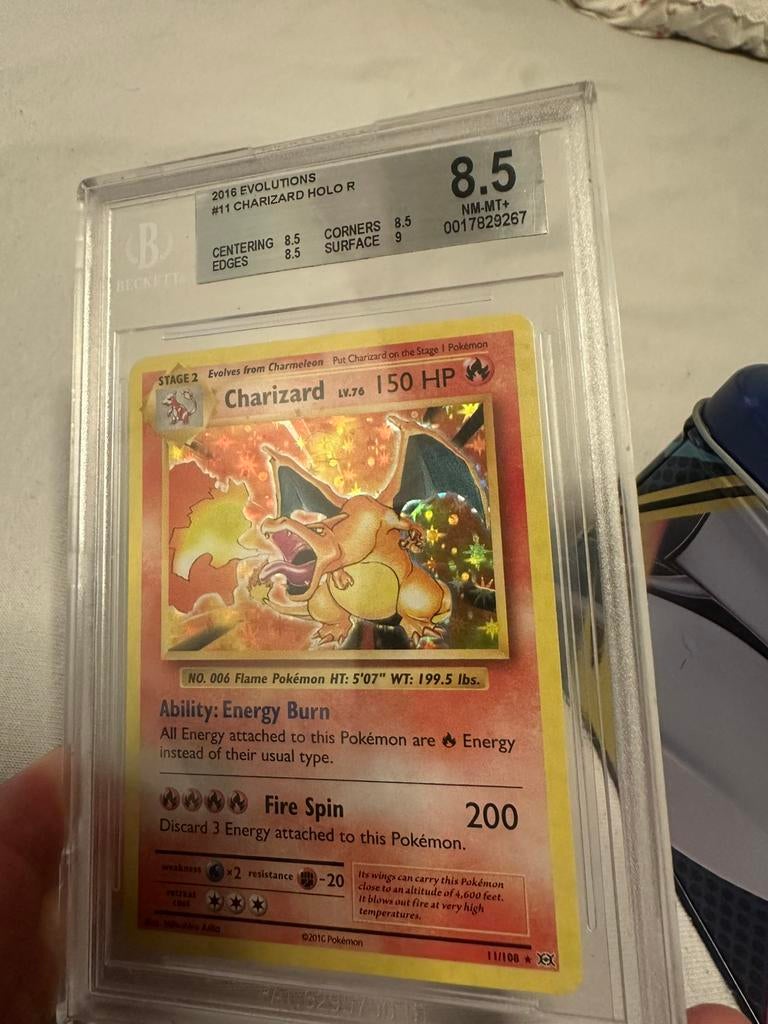 Charizard Holo XY Evolutions BGS 8.5 – Pokémon kaart graded, Hobby en Vrije tijd, Verzamelkaartspellen | Yu-gi-Oh!, Zo goed als nieuw