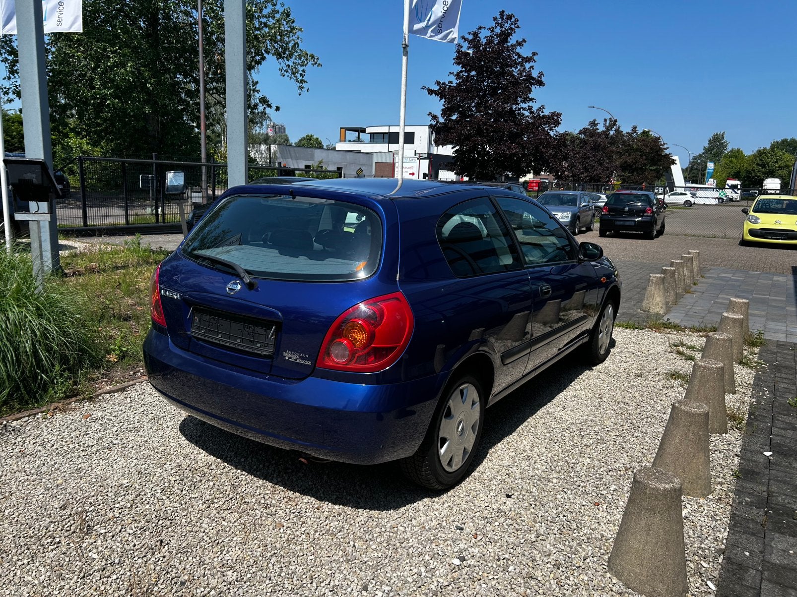 Nissan almera benzine gekeurd voor verkoop, Auto's, Testrit aan huis, Stof, Zwart, Blauw